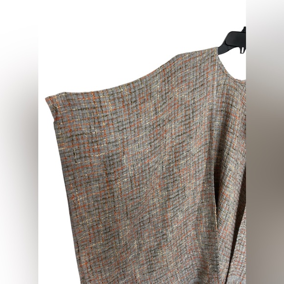 NWT Chico’s Plaid Tweed Ruana Wrap Fringe Fall Fashion Preppy One Size - Picture 4 of 11